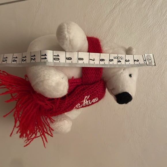COCA-COLA 4 1/2IN PLUSH POLAR BEAR WITH SCARF - Picture 5 of 5